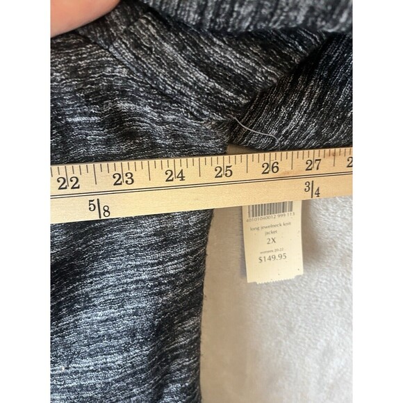 Coldwater Creek Blazer Women's 2X Wool Blend Button Up Charcoal Black Lined New - Picture 8 of 10